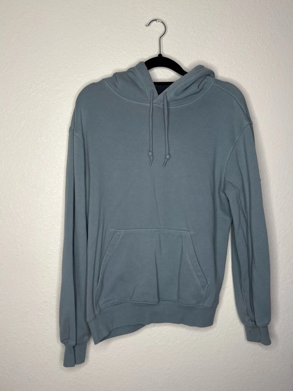 H&M Men's Slate Blue Hoodie with Kangaroo Pocket